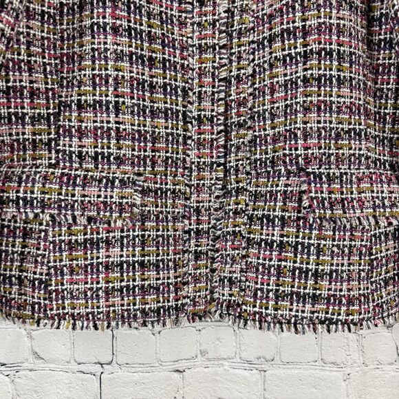 NWT Ann Taylor Fringe Tweed Jacket Multicolor Business Casual - Picture 8 of 12